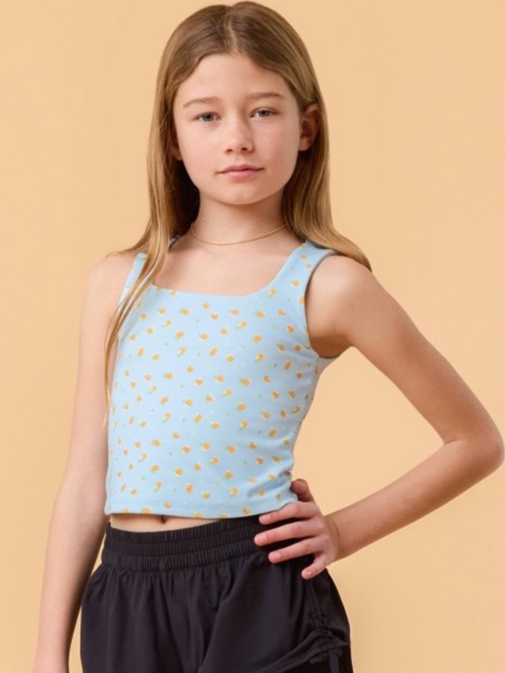 Blogilates Girls Ruffle Back Tank Top (size L) - Picture 4 of 6